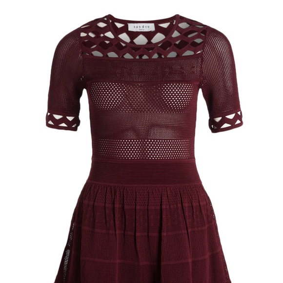 NWT Sandro Burgundy Bridget dress - Picture 8 of 8
